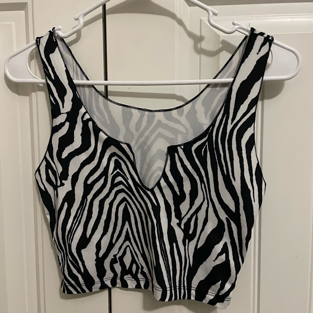 zebra tank top